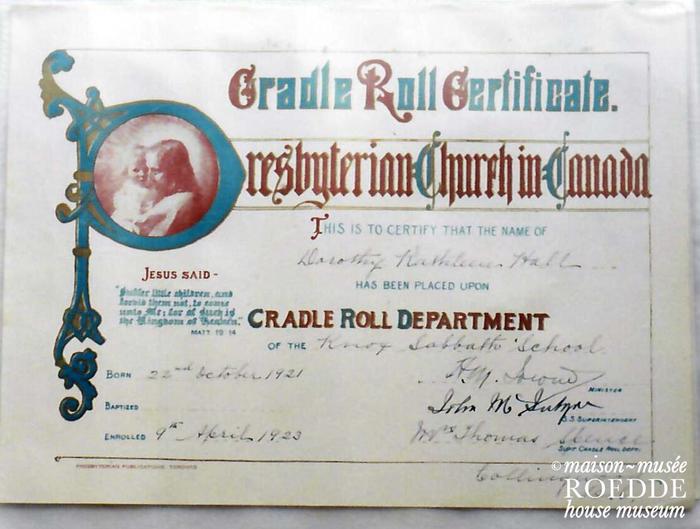 Church certificate